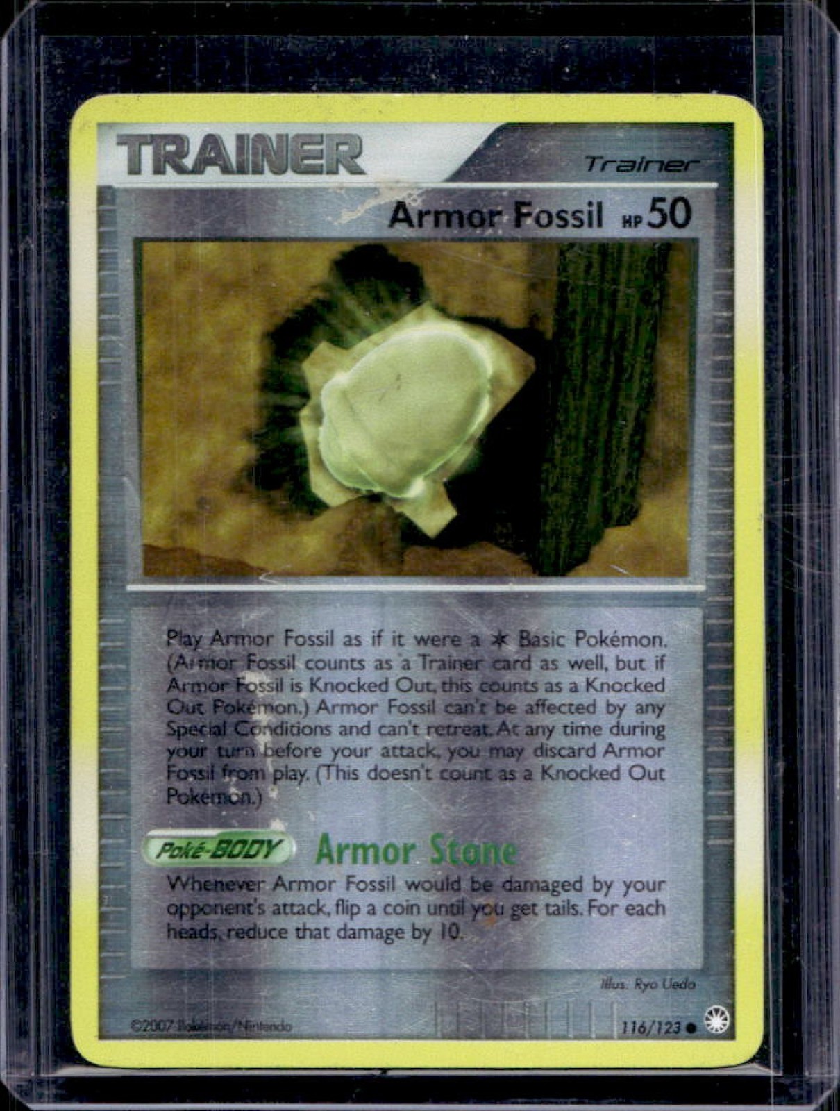 2007 Pokemon DP Mysterious Treasures Armor Fossil Reverse Holo #116/123
