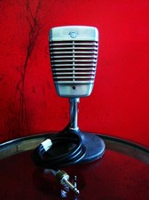 Vintage 1950's Shure 51 Dynamic microphone w Multi Z w cable Nat King Cole  2