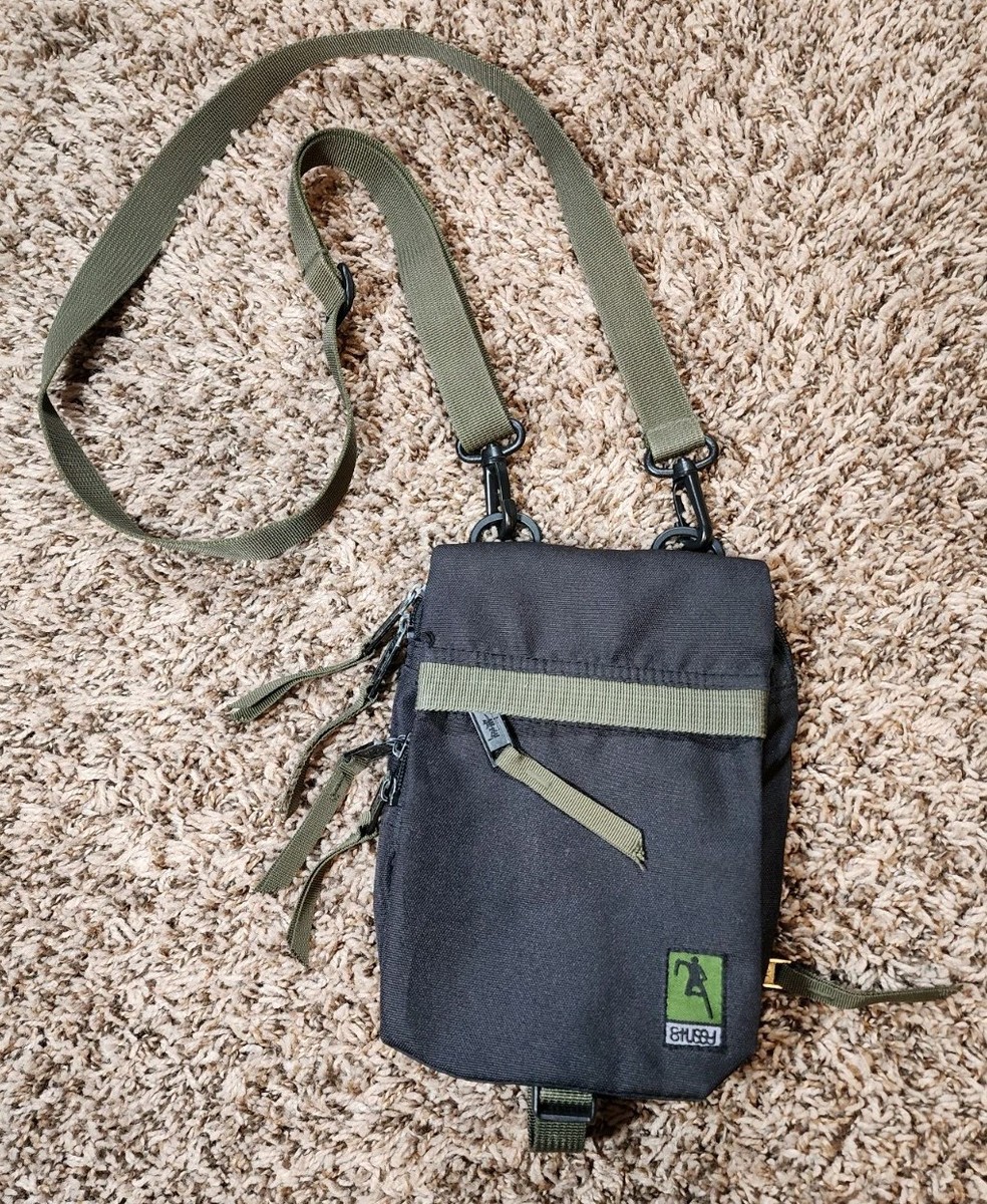 Vintage Stussy Crossbody Side Bag Canvas Pouch RARE HTF