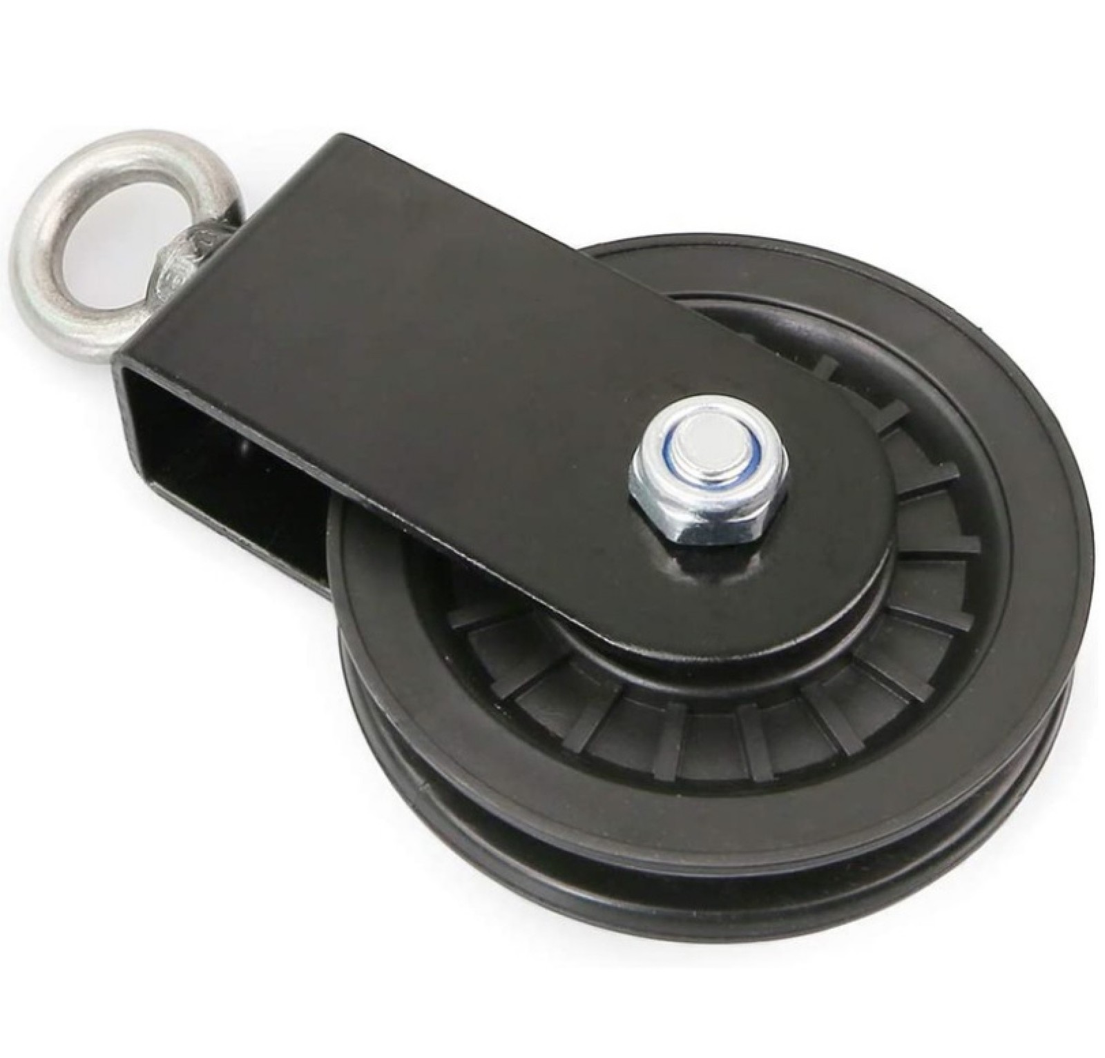 90mm Polea Con Ojete Rodillo de Desviación 360° Drahtseilrolle para Gimnasio