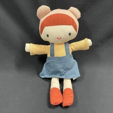 Linzy Organic Maple Rag Doll Cloth 13” Bear Ears Plush Toy