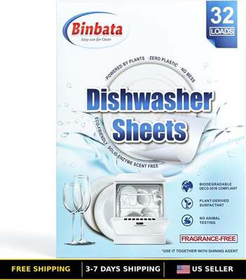 #ad #ad Eco Friendly Dishwasher Detergent Sheets Unscented amp; Biodegradable 32 Loads $11.96