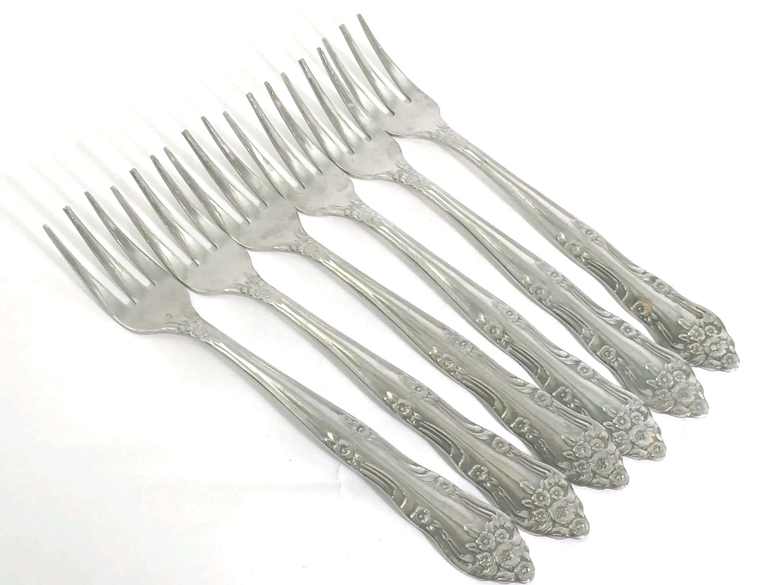 Market place Stainless Japan 6 piece set Cocktail Forks Seafood  Floral