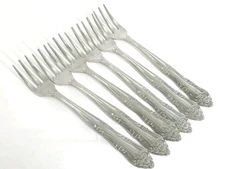 Market place Stainless Japan 6 piece set Cocktail Forks Seafood  Floral