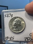 1932 d washington quarter AU-UNC Slider