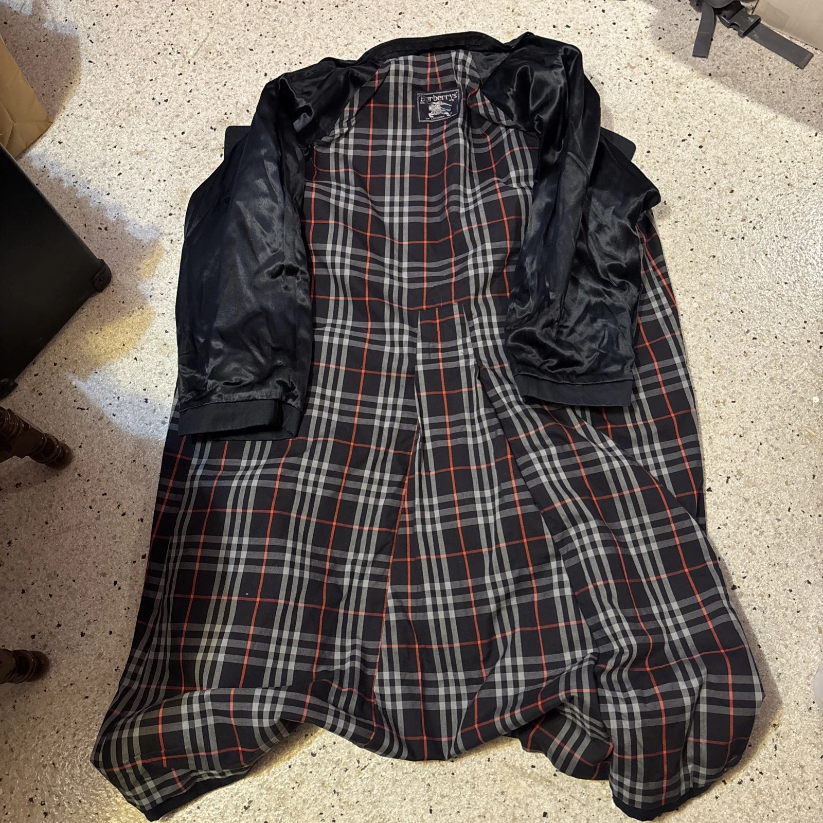 Burberrys Double Breasted Navy Blue Men's Trench Coat Superb Size 50 Long image 10