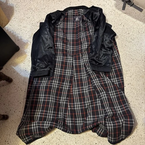 Burberrys Double Breasted Navy Blue Men's Trench Coat Superb Size 50 Long image 10