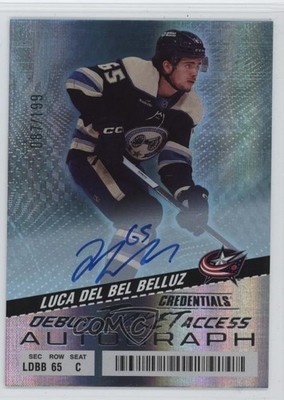 2025 Credentials 2024-25 Base Update 87/199 Luca Del Bel Belluz #132 Auto 0q4s