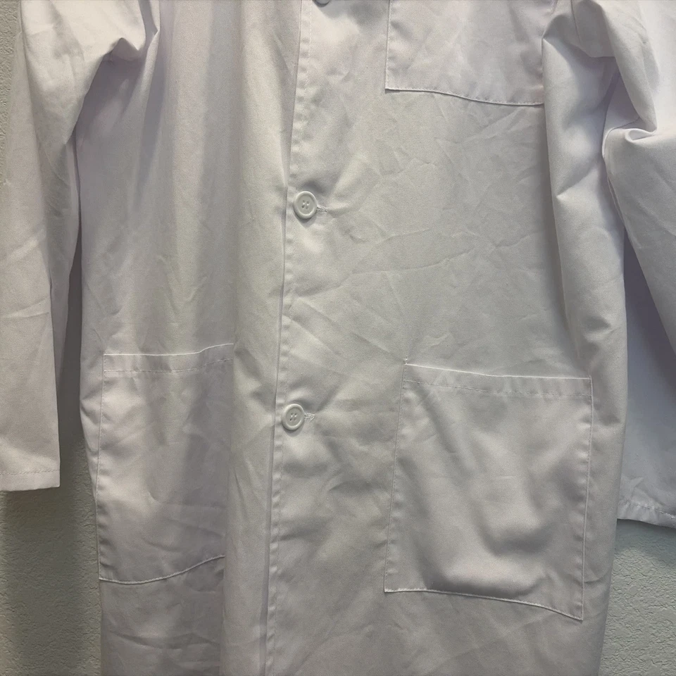Unisex Lab Coat Size Medium for Lab Classes, White, Used Good Condition - Image 3 of 4