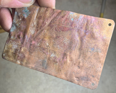 Chicago 1833-1933 Century of Progress large brass item-New Mexico detecting find