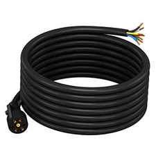  15 FT Trailer Cord Heavy Duty 7 Way Trailer Wiring Harness 15 FT SINGLE CORD