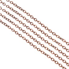 33 Feet Unfinished Cable Chain Link Chain 3.5mm for Jewelry Making, Copper