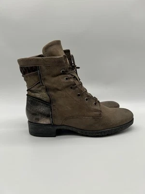 Mjus Damen Lederstiefel Elegant Olive EUR 40 - Bild 1 von 4