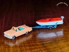 Lesney Matchbox No.39a Ford Zodiac Convertible & No.48b Sports Boat Trailer