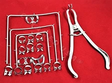 CYNAMED USA Dental ENDODONTIC Rubber Dam KIT Clamps Brewer Frames A Quality G