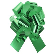 10pcs 6" Metallic Large Big Pull Bow Gift Wrapping Bows Ribbon, Green