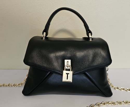 NWT Ted Baker Poppy Mini Top Handle Gold Hardware Black Handbag Purse - Picture 2 of 6