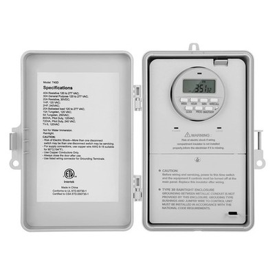 SURAIELEC Pool Timer, 7-Day Programmable Digital Box Timer Switch, 40 AMP, 2H...