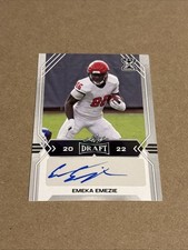 Emeka Emezie 2022 Leaf Draft Autographed Rookie Card #BA-EE2 NC State Wolfpack
