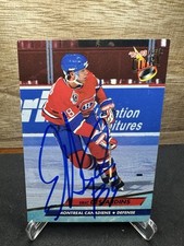 1992-93 Fleer #104 Eric Desjardins Montreal Canadiens In-Person ON-CARD AUTO