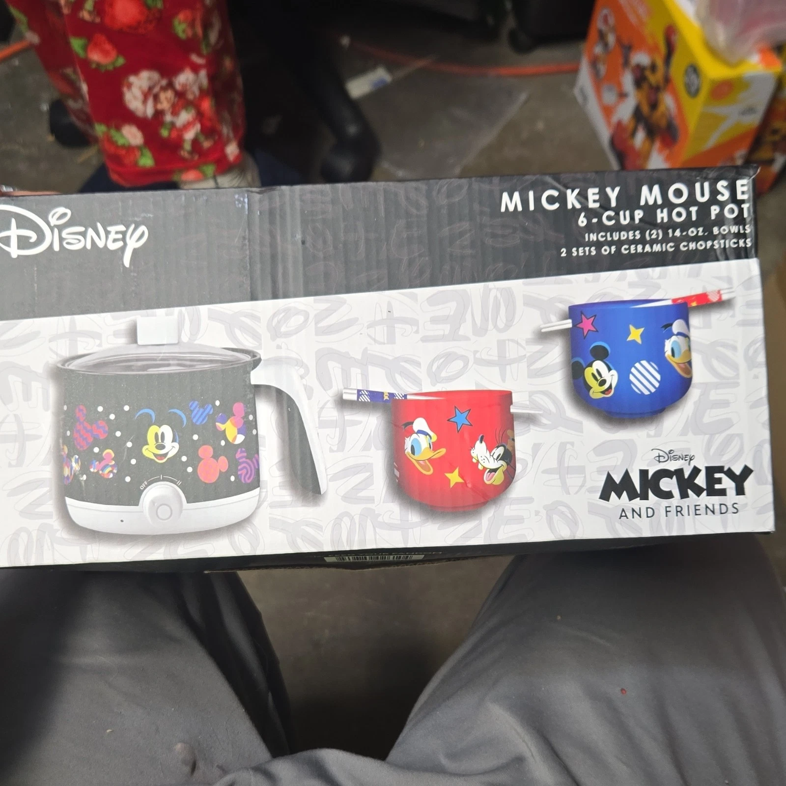 Disney Mickey Mouse 6-Cup Hot Pot Slow Cooker Set w/ Bowls & Chopsticks
