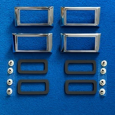 1968 Camaro Chevelle & 68-69 Nova Side Marker Light Bezels Chrome Trim 16pc Kit