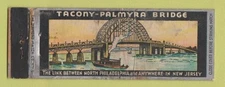Matchbook Cover - Tacony Palmyra Bridge NJ WORN Full Length