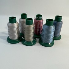 6 Spools Machine Embroidery Thread Various Colors Partially Used