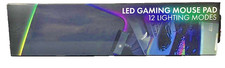 Vivitar LED 12 Lighting Modes 13"x10" Anti Slip Rubber Gaming Mouse Pad Black