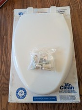 Mr. Clean Antimicrobial Elongated Soft Close Plastic Closed Toilet Seat USA Made