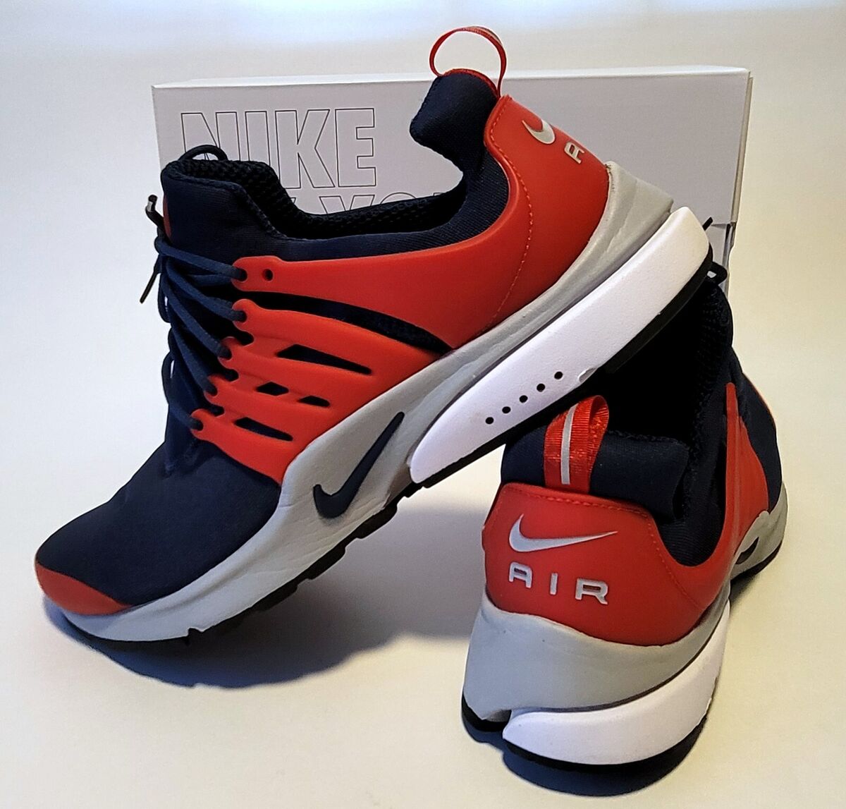 Escándalo Pasivo Opuesto Men&#039;s Nike ID Air Presto Essential Lace Up Sneakers  Blue/Red/White/Navy Sz 14 M | eBay