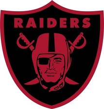 Raiders Lunar inspired with Red Stripe Mini Size Football Helmet Decals