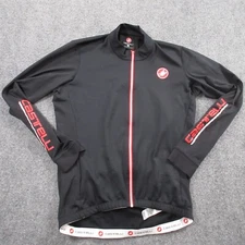Castelli Jacket Womens Large Black Cycling Jersey Long Sleeve Full Zip Arm Coat