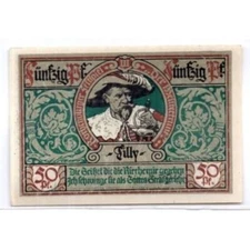 1921 Germany Rothenburg Notgeld 50 Pfennig Note (237)