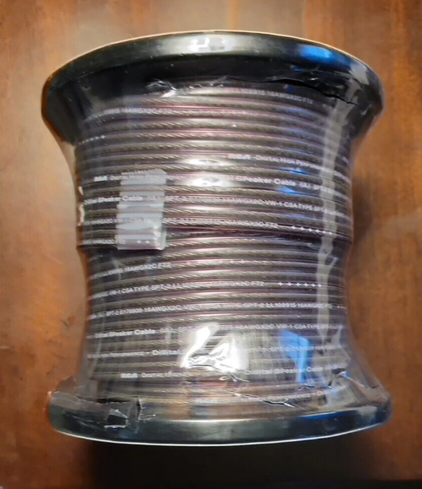 Cable de altavoz RCA Digital 16 AWG - 100 pies. Nuevo stock antiguo. cable transparente Foto 2 de 3