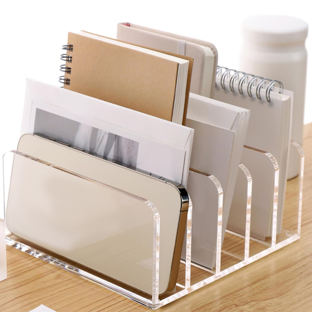 Desktop File Organizer - Sleek Magazine Holder for Office Organization  -image