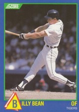 1989 Score Rising Star # 19 Billy Bean - Detroit Tigers