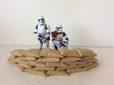 GI Joe Firebase Ryan 1/12 Custom 60 Khaki & 60 Olive Green Sandbags Real Sand