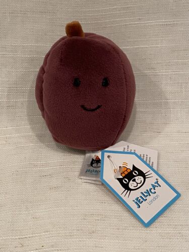 NEW Jellycat Amuseables Fabulous Plum London Fruit Plush