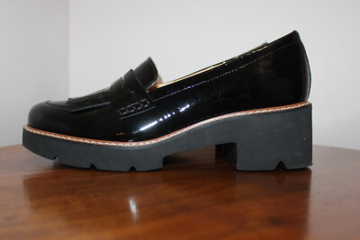 NATURALIZER DARCY LOAFERS PATENT LEATHER FRINGE DETAIL BLACK  display picture 3