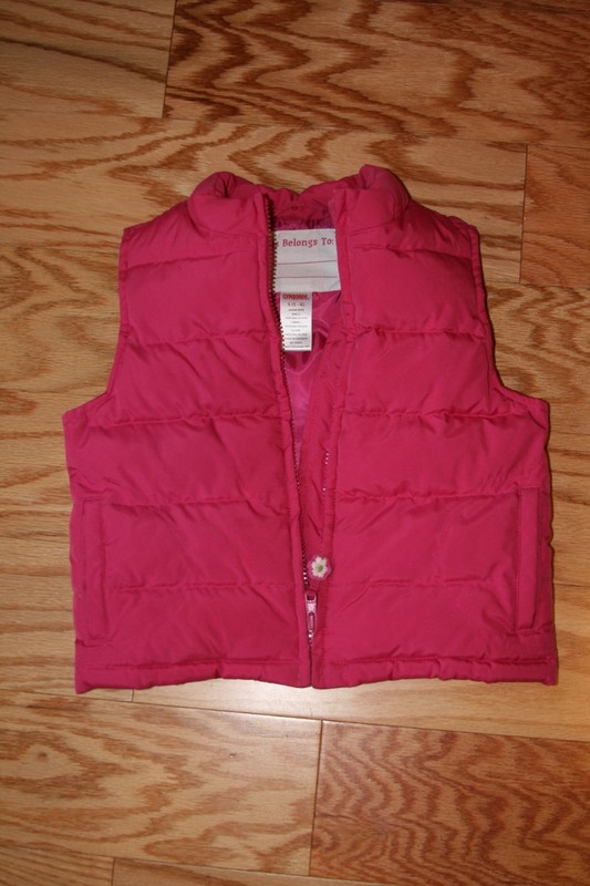 Gymboree Girls Size 5-6 pink puffer vest