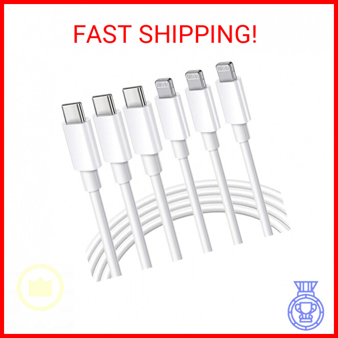 Ximytec [MFi Certified] USB C to Lightning Cable 3Pack 10FT iPhone Fast Charger-image