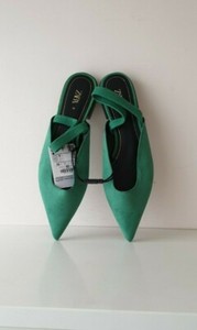 zara shoes green