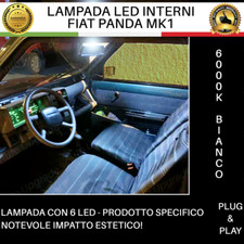 KIT LED INTERNI PER FIAT PANDA MK1 CONVERSIONE PLAFONIERA LED CANBUS 6000K WHITE