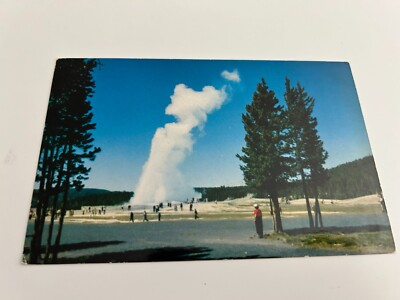 #ad Old Faithful Geyser Yellowstone Park Postcard $2.00