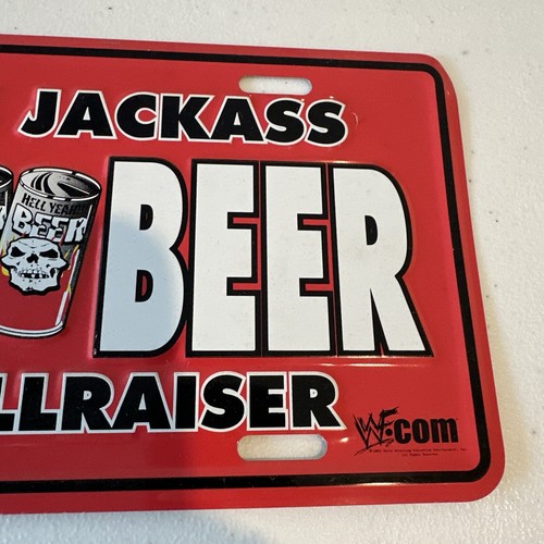 Stone Cold Steve Austin Vintage 2001 License Plate Bye Bye Jackass - Picture 4 of 11