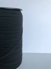 1/4" 6mm  Braided Elastic /Black/ 273 yards good for DIY mask, sewing projects