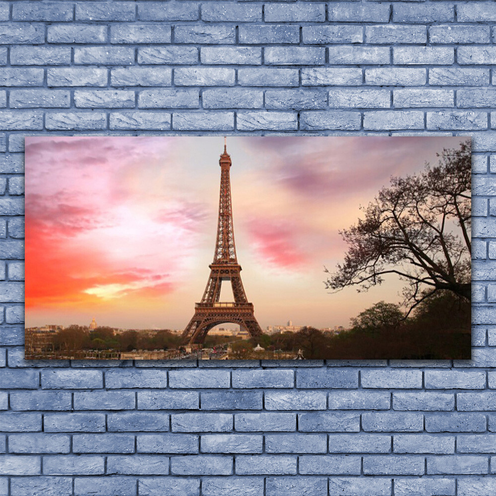 Grand tableau Paris 140x70 pour donner de la profondeur à un mur blanc