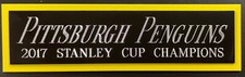 2017 PENGUINS CUP CHAMPIONS NAMEPLATE FOR YOUR AUTOGRAPHED Signed HOCKEY JERSEY