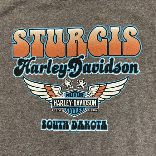 Harley Davidson T-Shirt Damen Large Braun Kurzarm Sturgis SD beidseitig - Bild 3 von 14